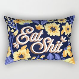Eat Shit – Yellow & Slate Rectangular Pillow