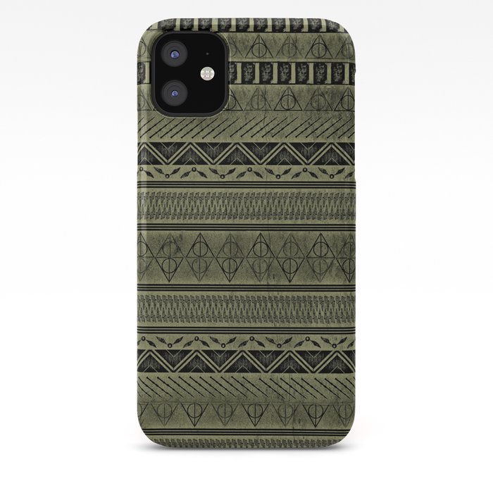 Harry Tribal Print Potter - Hallows Yellow iPhone Case