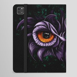 Purple owl eyes, witchy totem animal iPad Folio Case