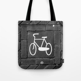 fiets - black and white Tote Bag