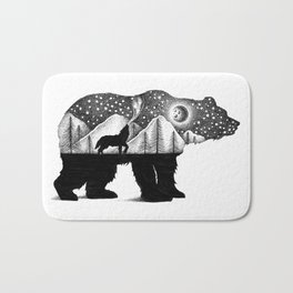 THE BEAR AND THE WOLF Bath Mat