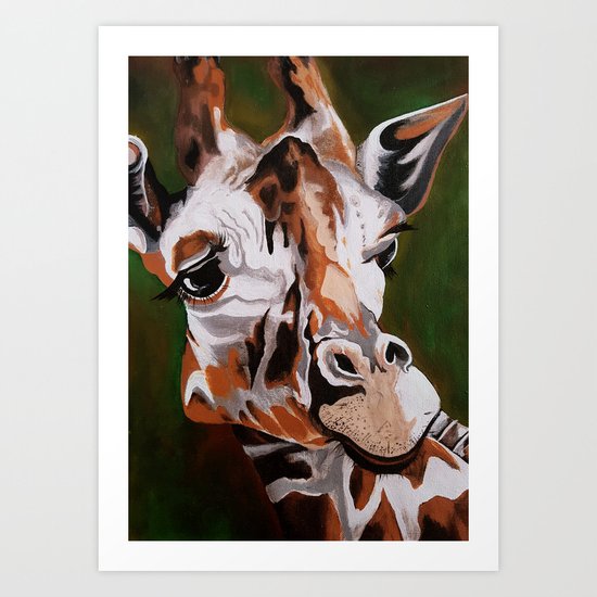 Giraffe Acrylic On Canvas Art Print By Katia1980 Society6