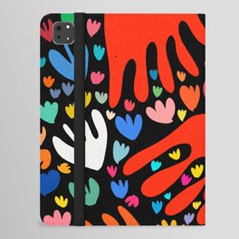 Abstract Flowers Pattern Colorful Art by Emmanuel Signorino  iPad Folio Case