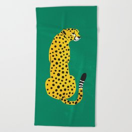 The Stare: Golden Cheetah Edition Beach Towel