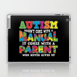Colorful Autism Awareness Parent Saying Laptop Skin