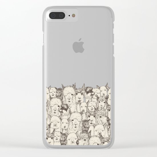 just alpacas natural Clear iPhone Case