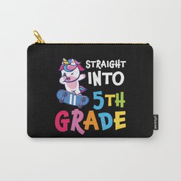 Straight Into 5th Grade Dabbing Unicorn Carry-All Pouch