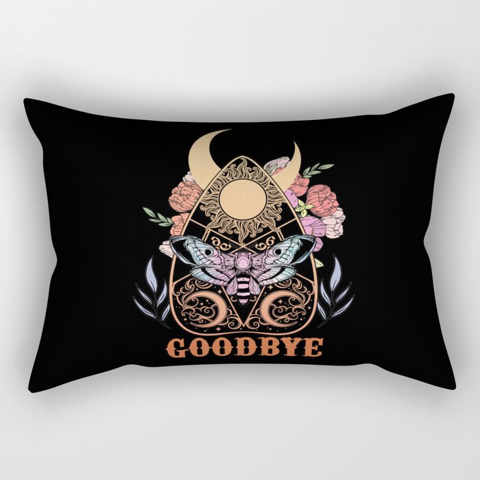 Witchboard moth and moon goodbye Rectangular Pillow