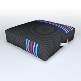 Martini Carbon Racing Stripes Outdoor Floor Cushion