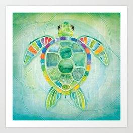 Shanti Sparrow: Byron the Turtle Art Print