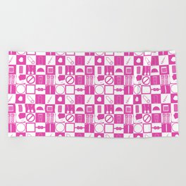 Contraception Pattern (Pink) Beach Towel