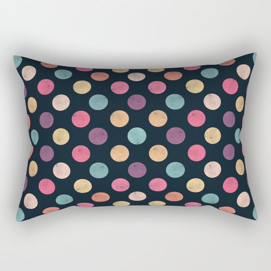 Watercolor Dots Pattern II Rectangular Pillow