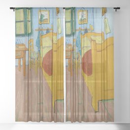 Vincent Van Gogh, Bedroom in Arles Sheer Curtain