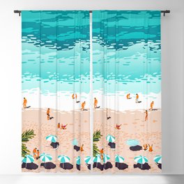 Dream in Colors Borrowed From The Sea | Ocean Tropical Beachy Summer | Swim Surf Travel Vacation Blackout Curtain