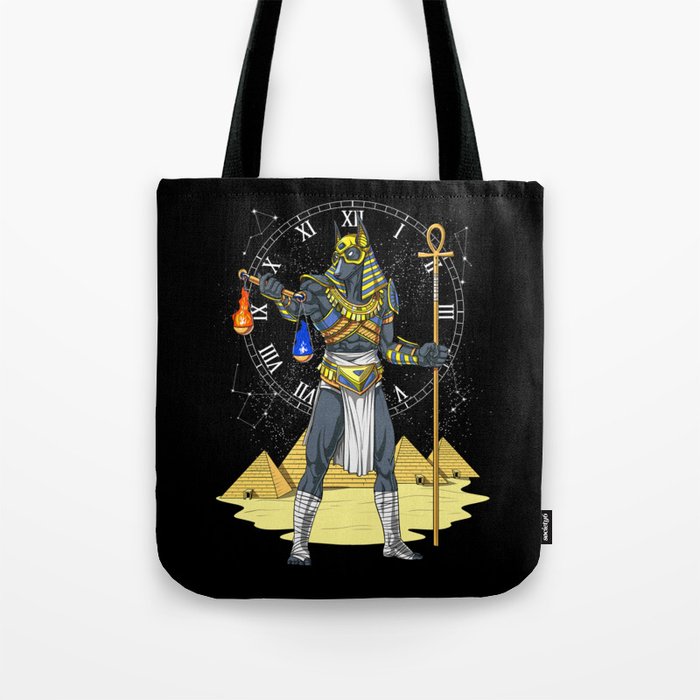 Anubis Egyptian God Ancient Pharaoh King Tote Bag