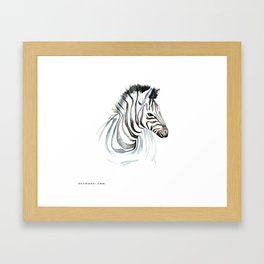 Happy Zebra Framed Art Print