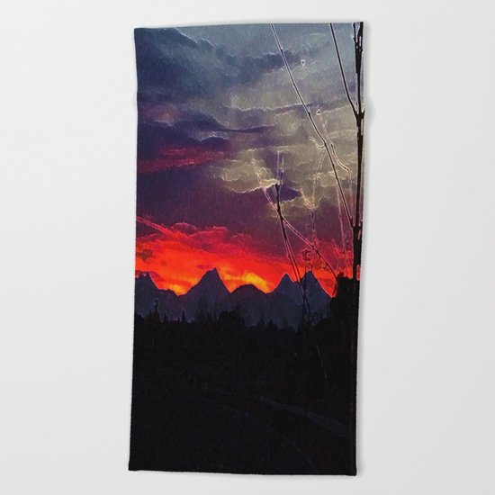 Darkness Ascending Beach Towel