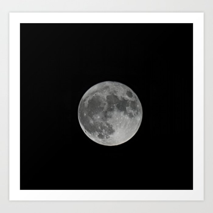 July 2022 supermoon  Art Print