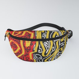 Laberinto red black Fanny Pack