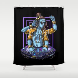 Shiva Psychedelic DJ Shower Curtain