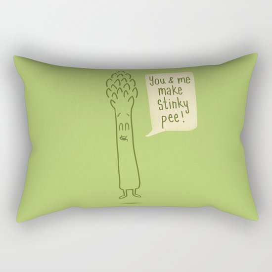 Happy Asparagus Rectangular Pillow