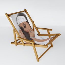 pop star,90s,airbrush,poster,singer,rip,age aint nothing,music,old school,star,fan art,portrait Sling Chair