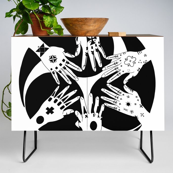 Ryukyu Hajichi Historical Womens Traditional Tattoo From Okinawa Japan With Okinawan Hidari Gomen Credenza By Madzakkagraphics Society6