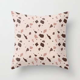 Abstract Terrazzo Granite Seamless Pattern Throw Pillow