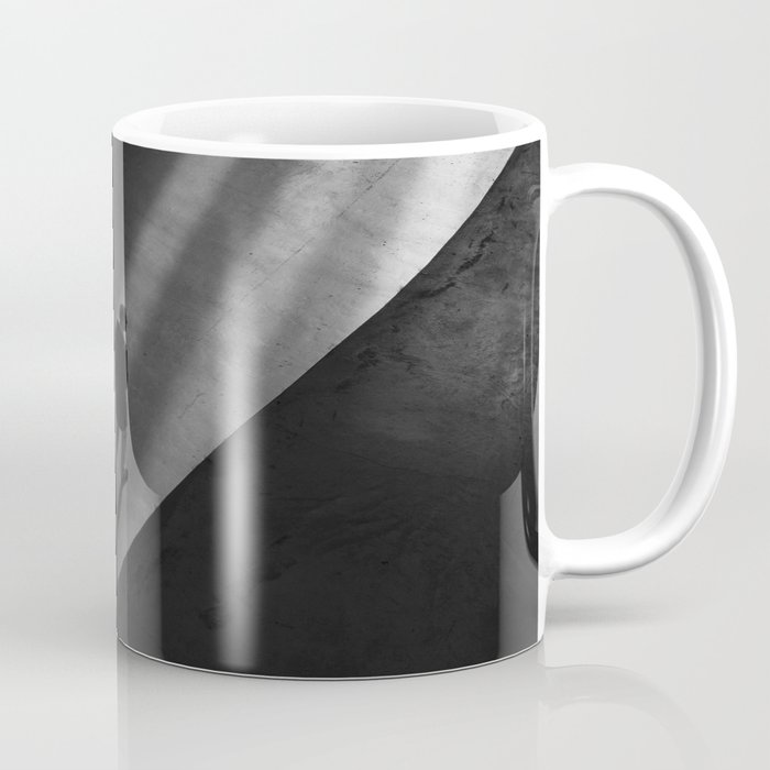 Walking by night - shadows and silhouttes industrial portrait black and white photograph / photography Coffee Mug