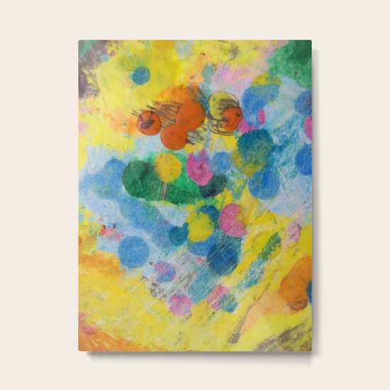 Crayon Love: The Melting Dot Metal Print