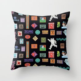 Stamps Pattern Throw Pillow
