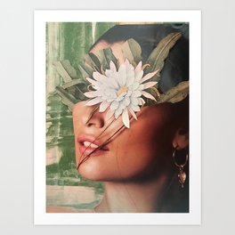 Flower Power Art Print | Womencollage, Pillowcase, Flowerpower, Abstractpainting, Powerflower, Vintagepower, Openyoureyes, Flowerpowercollage, Collageflower, Painting 