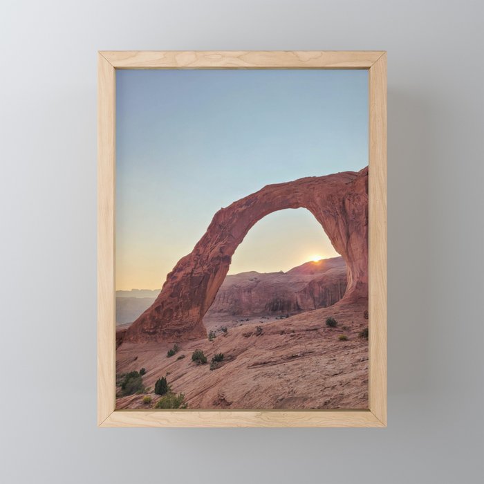 Crisp Desert Sunset Framed Mini Art Print