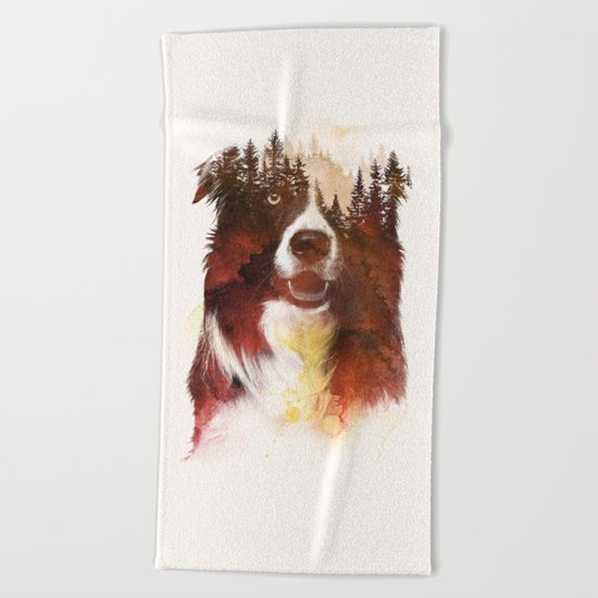 One night in the forest Beach Towel