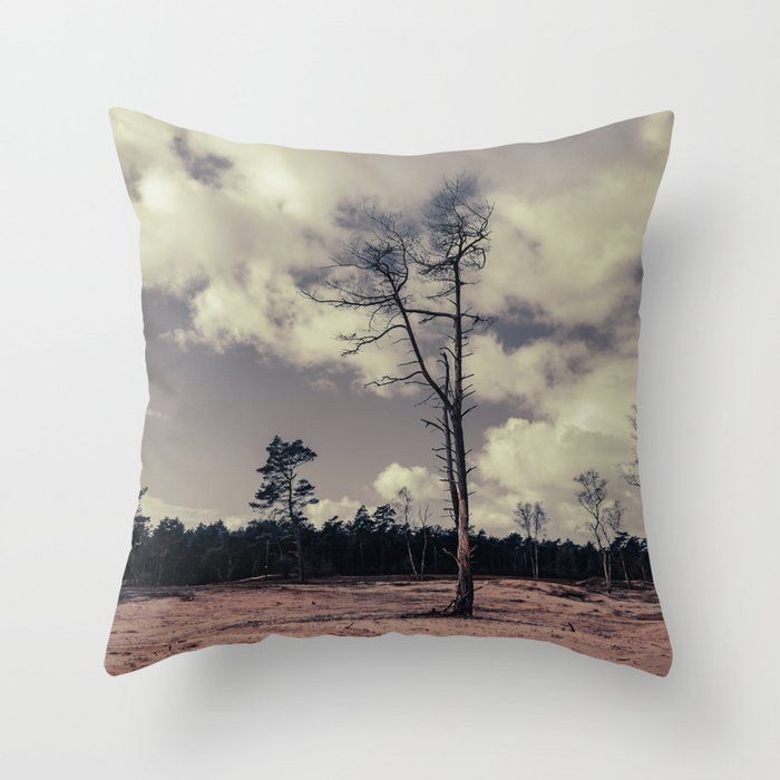 Lonely pinetree Throw Pillow