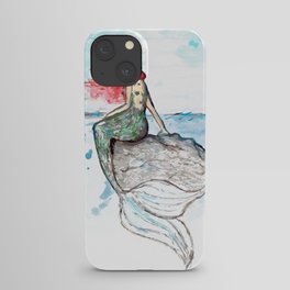 Mermaid - watercolor version iPhone Case