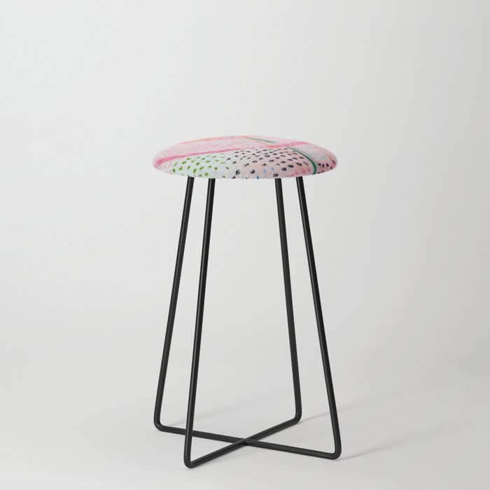 Remix Blossoming  Painting  by Paul Klee Bauhaus  Counter Stool