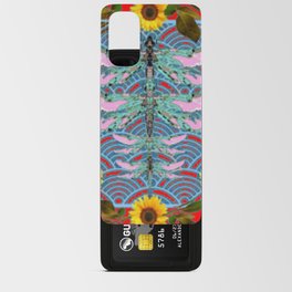 BLUE DRAGONFLIES ABSTRACT YELLOW SUNFLOWERS PATTERNS RED ART  Android Card Case