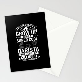 Barista Coffee Machine Coffeemaker Espresso Milk Stationery Card