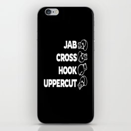Jab Cross Hook Uppercut Boxing Boxer Box iPhone Skin