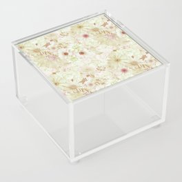 buttercream yellow and peach floral bouquet aesthetic cluster Acrylic Box