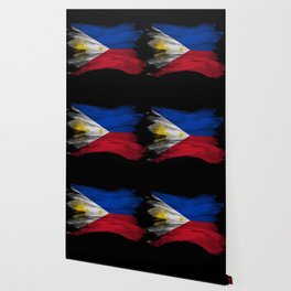 Philippines flag brush stroke, national flag Wallpaper