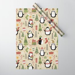 Christmas Penguins Wrapping Paper
