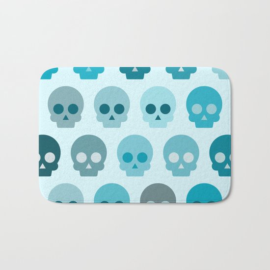 Colorful Skull Cute Pattern II Bath Mat