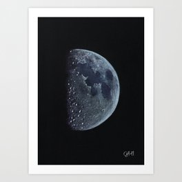 First Quarter Moon Art Print