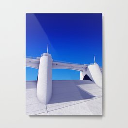 Sepulveda Dam on blue Metal Print | Midcentury, Retro, Architecture, Streamline, Digital, La Vintage, Vintage, Sepulveda, Losangeles, 40S 