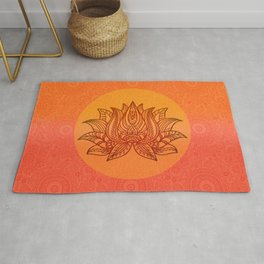 Lotus Flower of Life Meditation  Art Rug