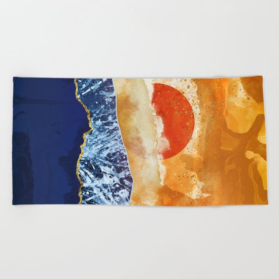 Amber Dusk Beach Towel