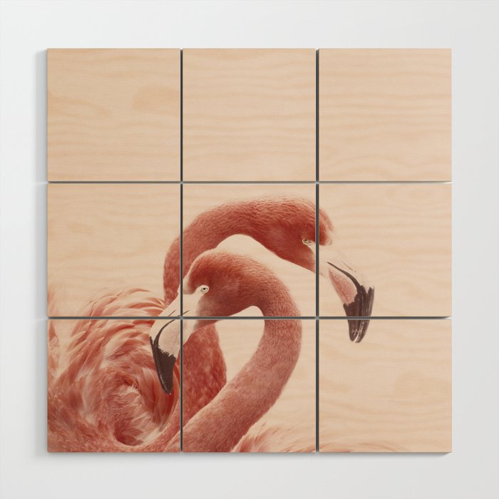 Society6 ケース FLAMINGoS by Monika Strigel Flamingos White Canvas Wall Art by Monika Strigel | iCanvas