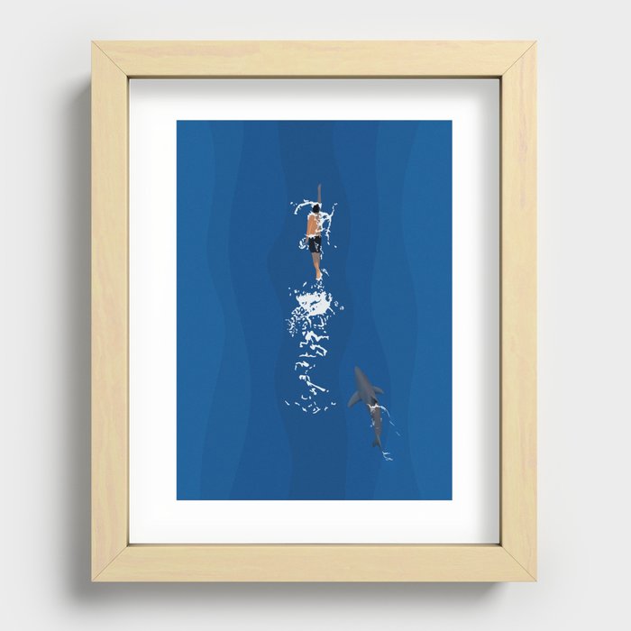 Shark Attack  Recessed Framed Print